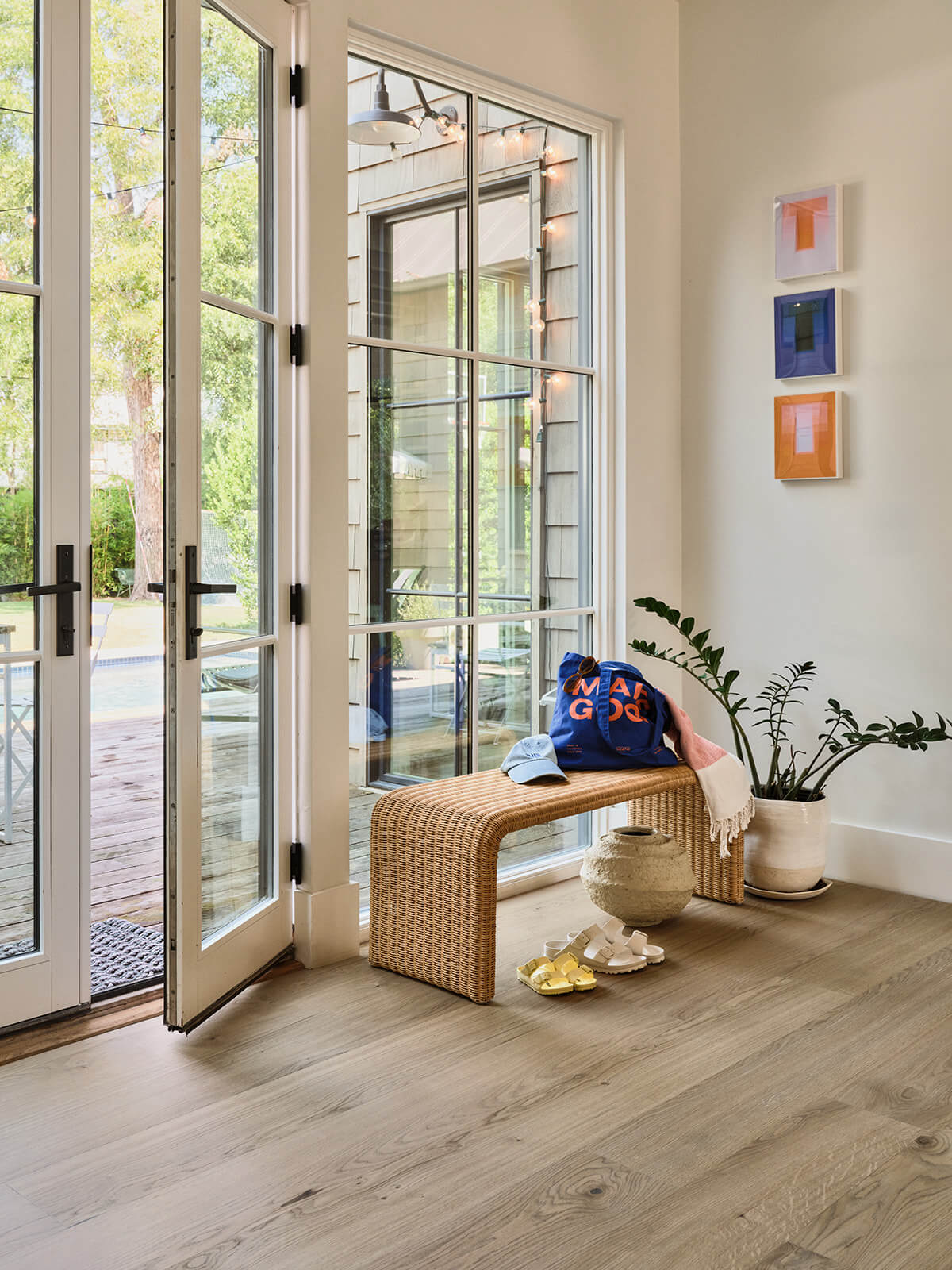 8-inch wide plank white oak engineered hardwood flooring waterproof durable wood veneer