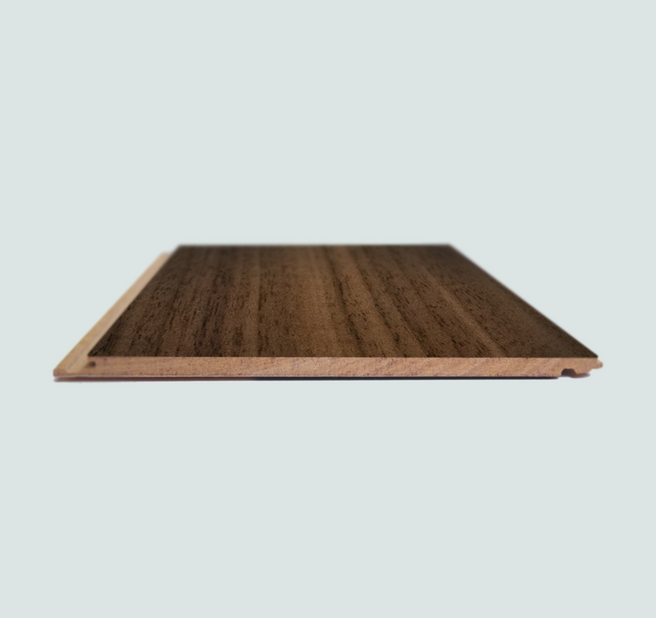Side profile view of walnut flooring by Stuga
