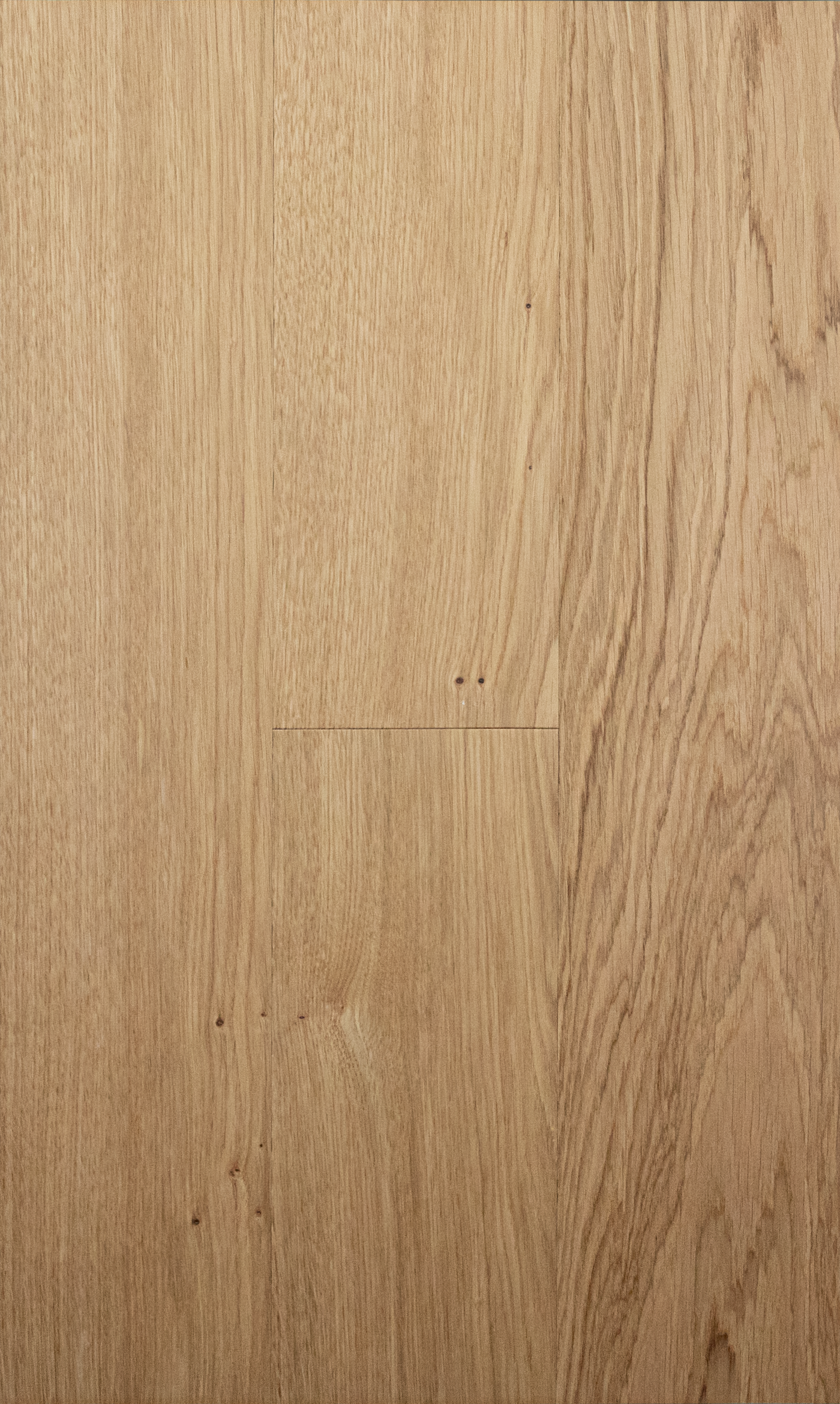 Overhead view of white oak waterproof wood flooring