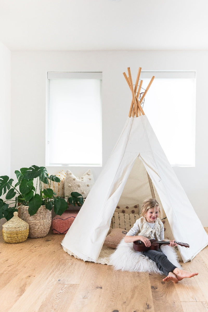 child play room featuring natural white oak shell by stuga flooring