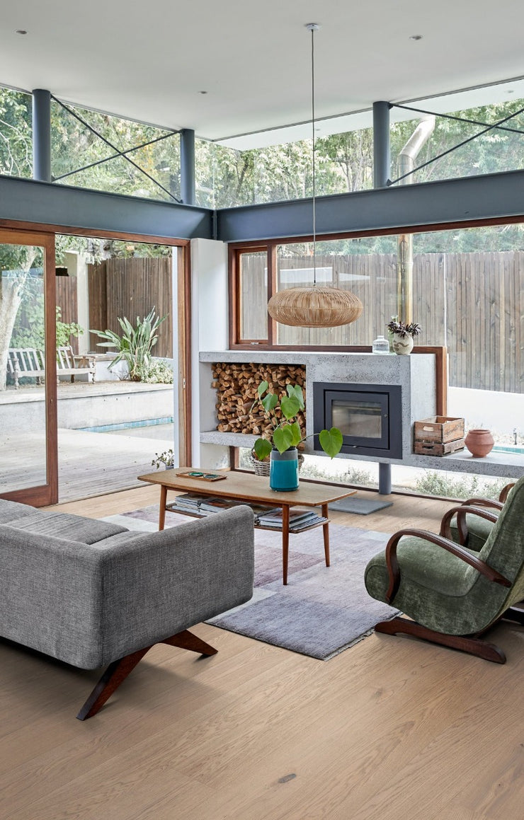 living room inspiration photo with ingrid by stuga matte hardwood flooring