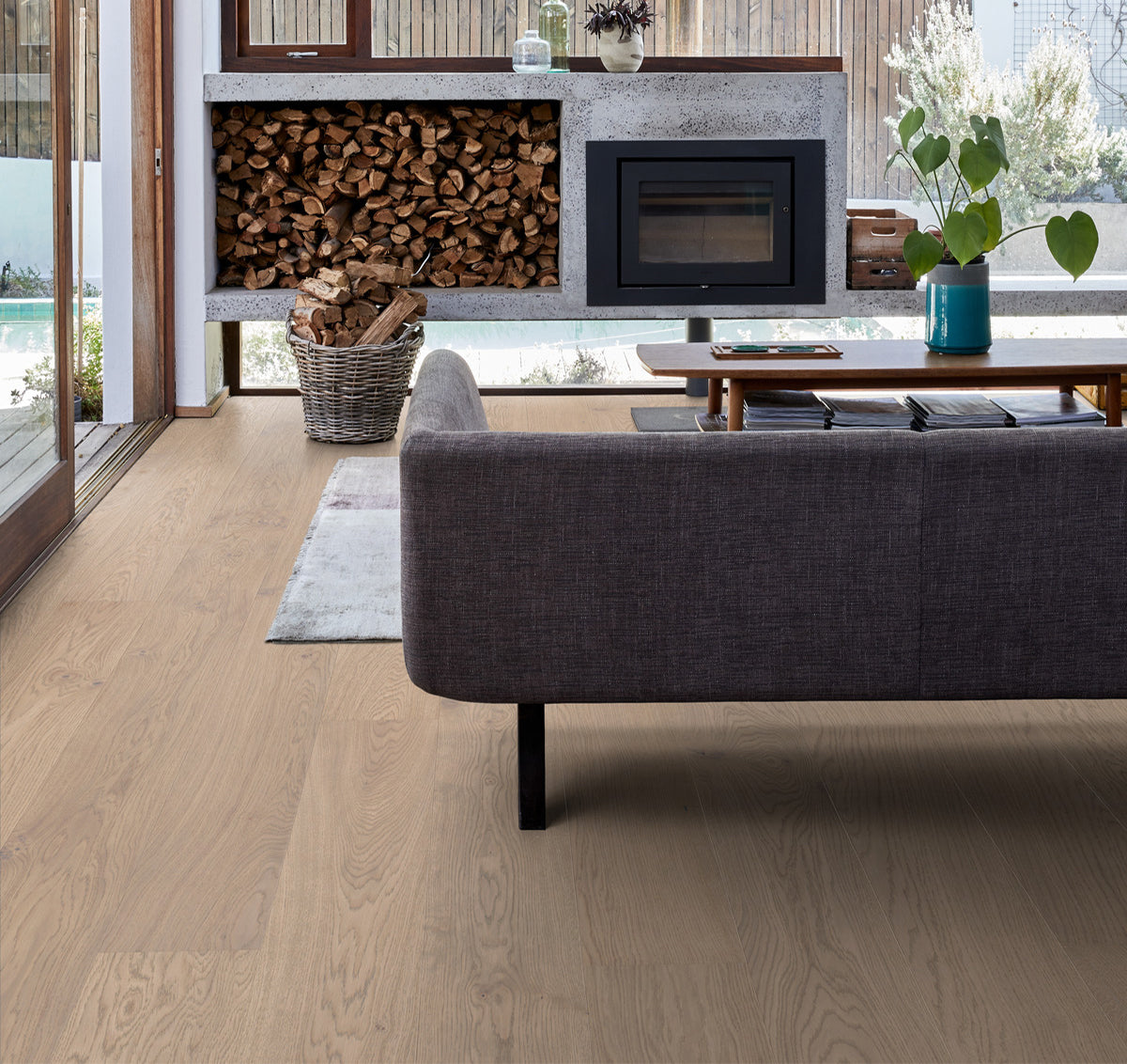 wide plank full length stuga matte hardwood flooring, ingrid for whole home remodels