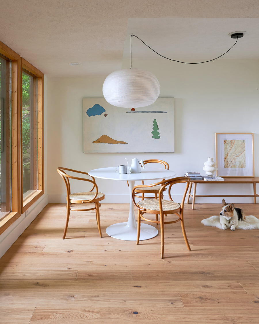 Stuga Shell floors in a modern cabin