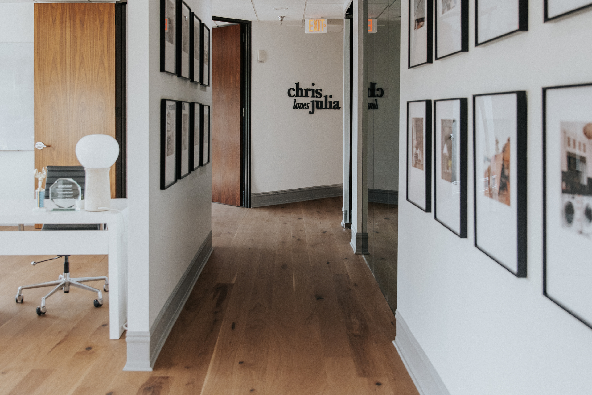 Hardwood flooring in Chris Loves Julia office