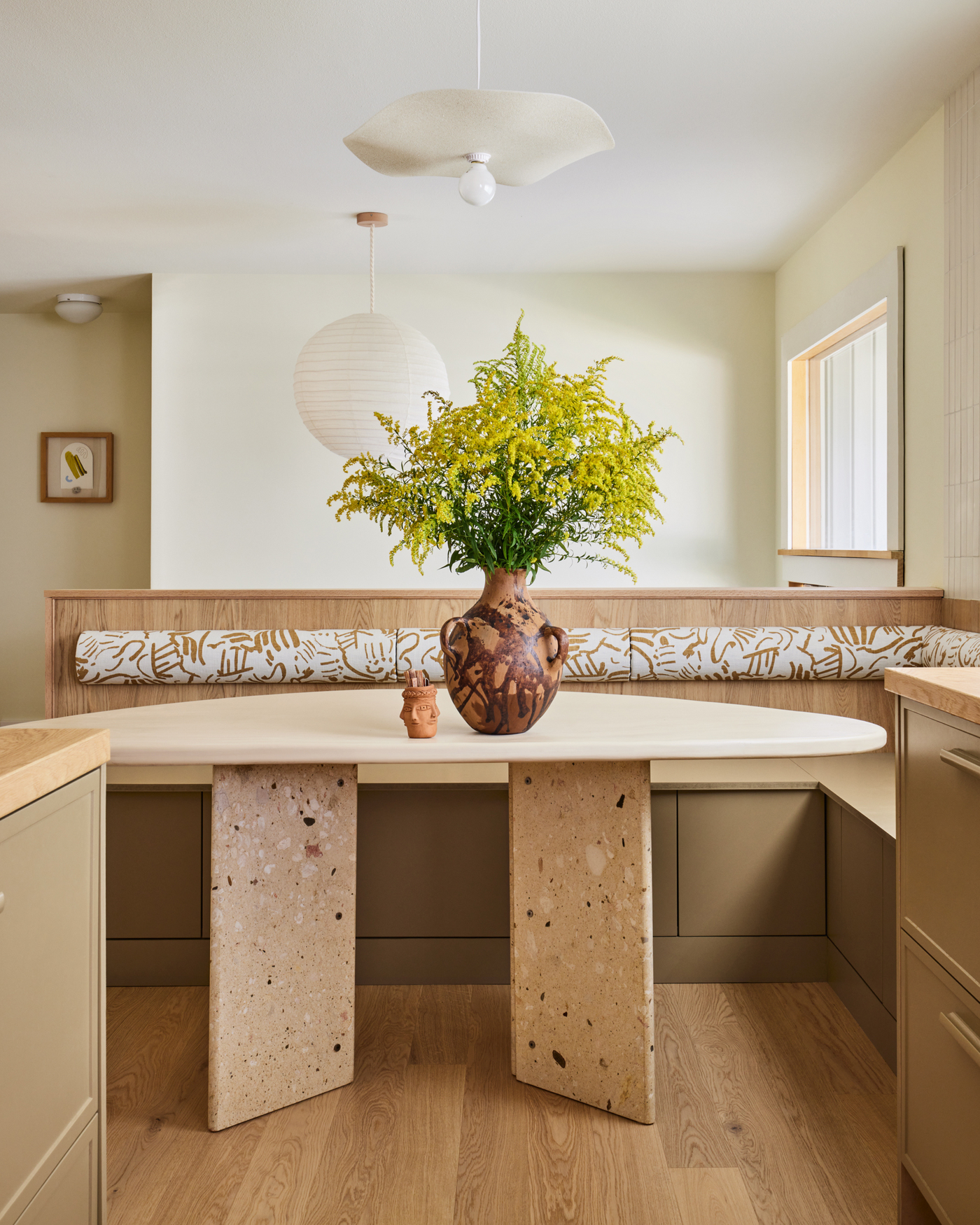 Sarah Sherman Samuel kitchen design with white oak hardwood flooring by Stuga