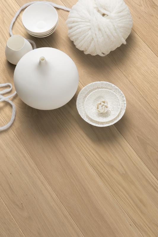 Blonde hardwood flooring from Scandinavia