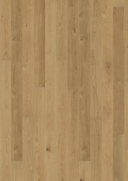 Natural white oak flooring with a warm tone