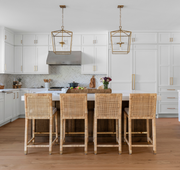 Faye wood flooring by Chris Loves Julia for Stuga in a white kitchen