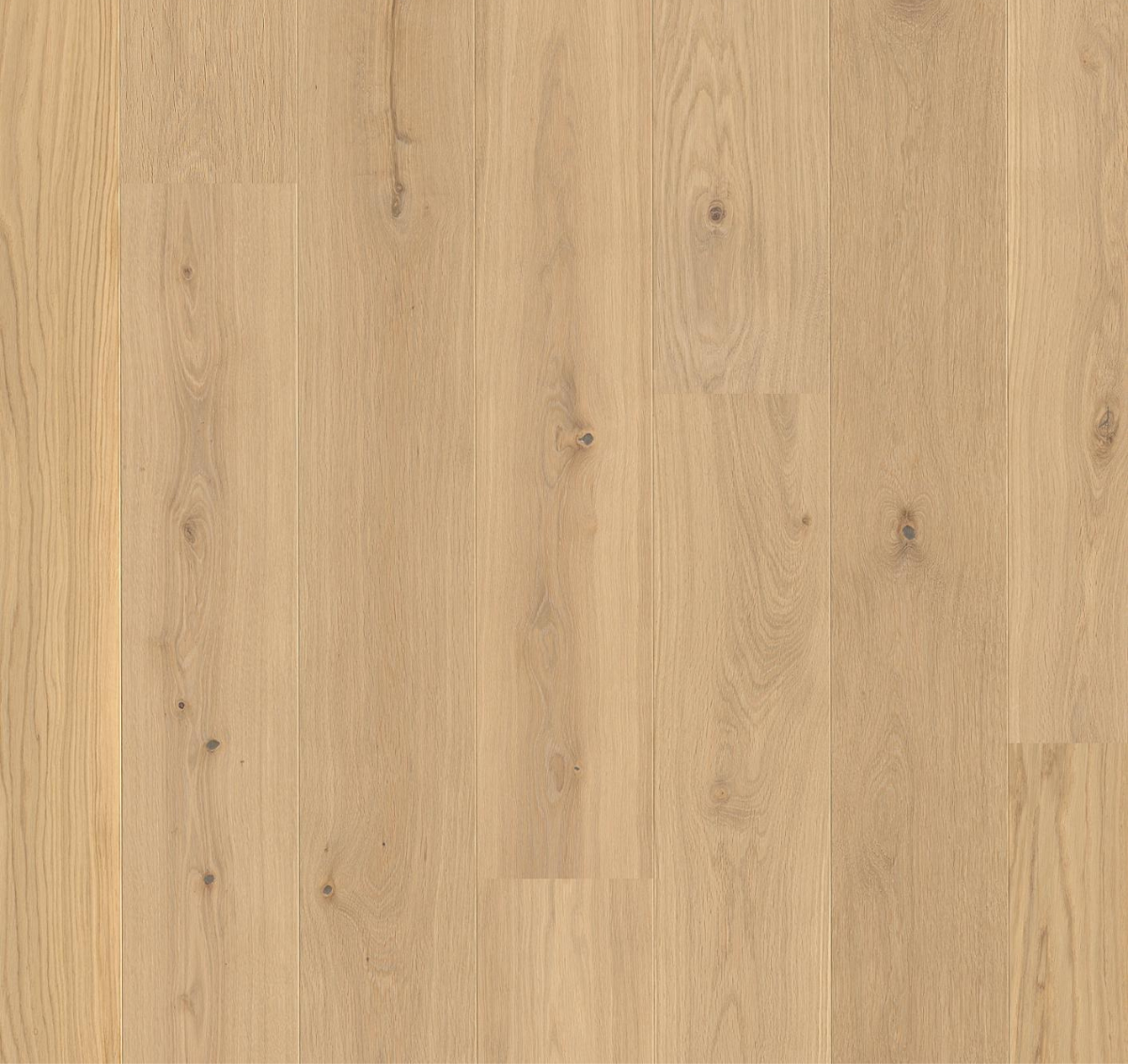 Lucia blonde warm white oak flooring by Stuga