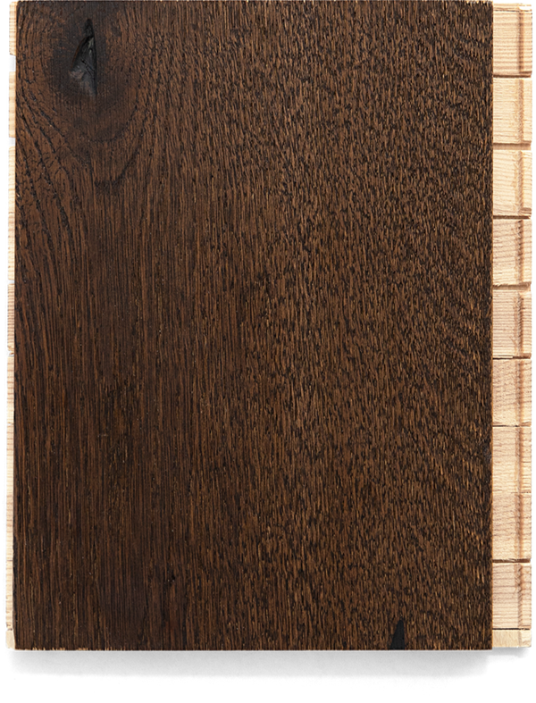 Solstice brown hardwood floor sample by Stuga