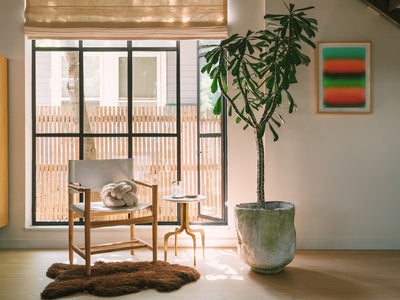 White oak flooring in a modern living room