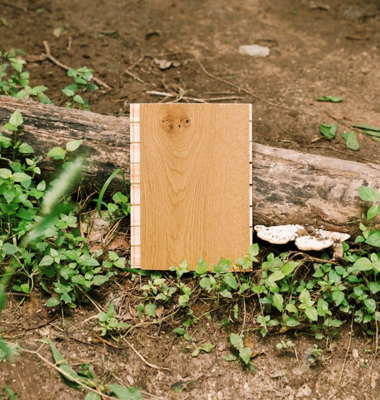 Faye wood flooring sample in a forest