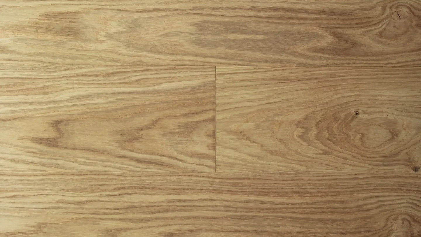 Natural white oak flooring planks with a warm tone