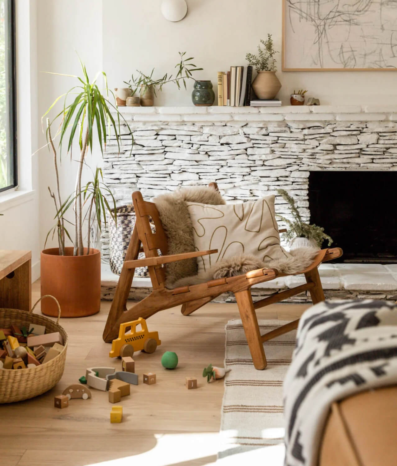 Family home featuring wide plank white oak flooring Greta by Stuga