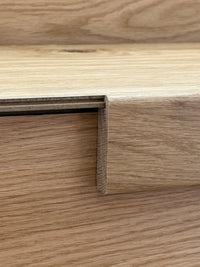 Closeup of a Stuga Rebels squared stair nosing profile view