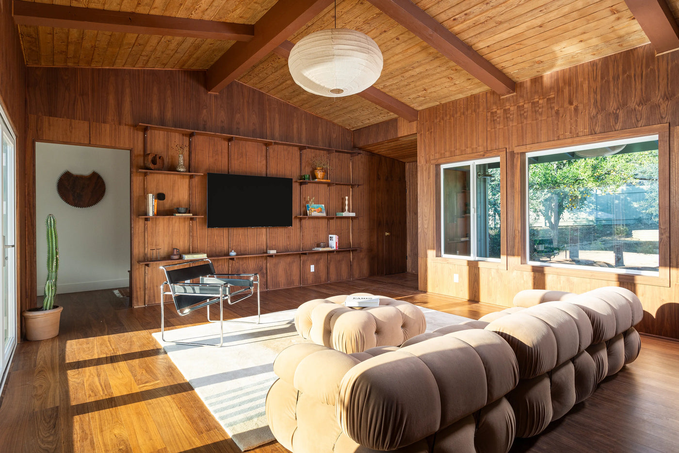 Zig Zag walnut hardwood flooring | Easy to install | Stuga