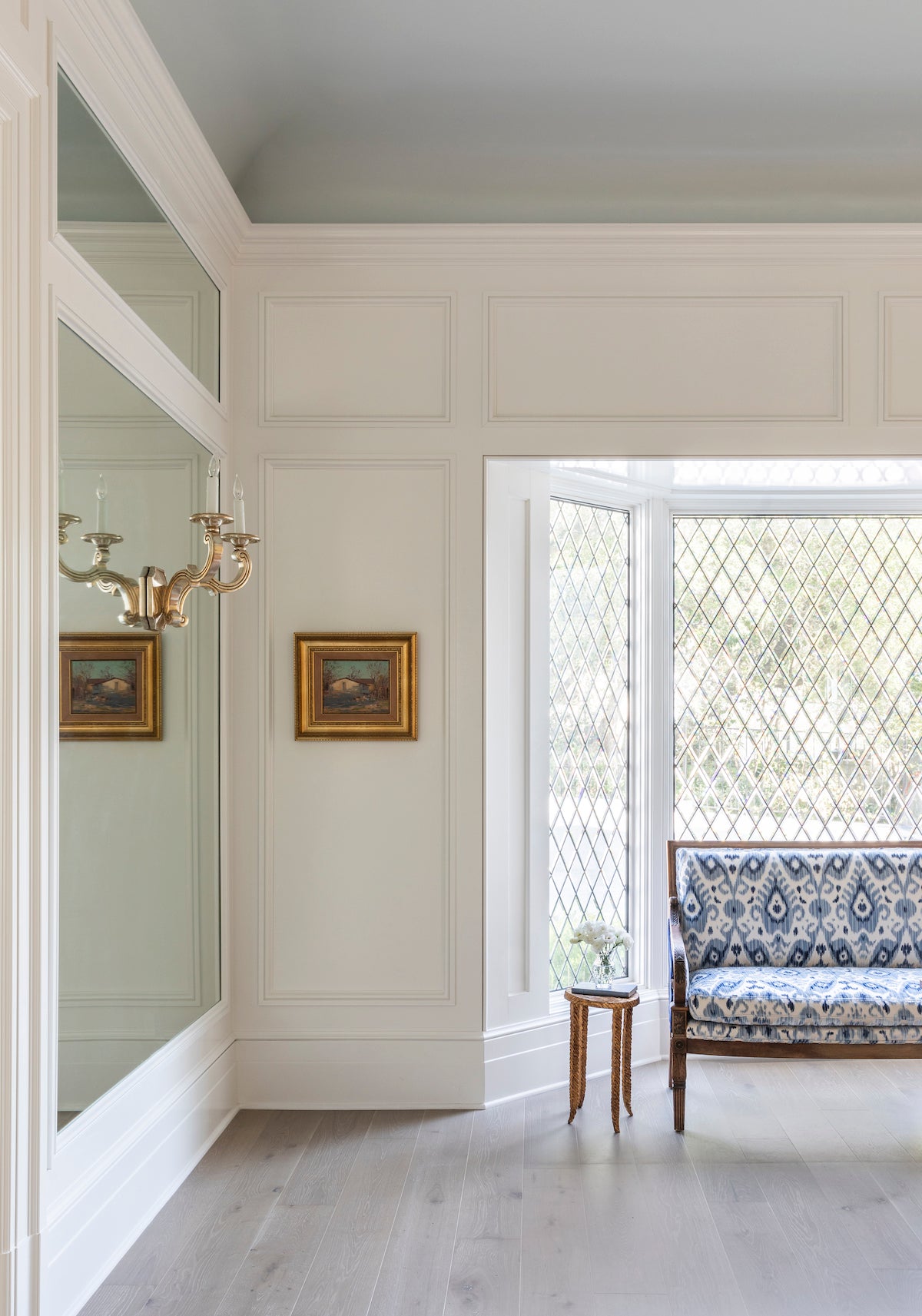 Gray Scandinavian engineered wood floors in an Austin, TX home