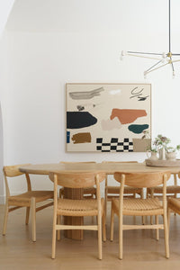 Dining area inspiration with Fika Scandinavian hardwood flooring by Stuga