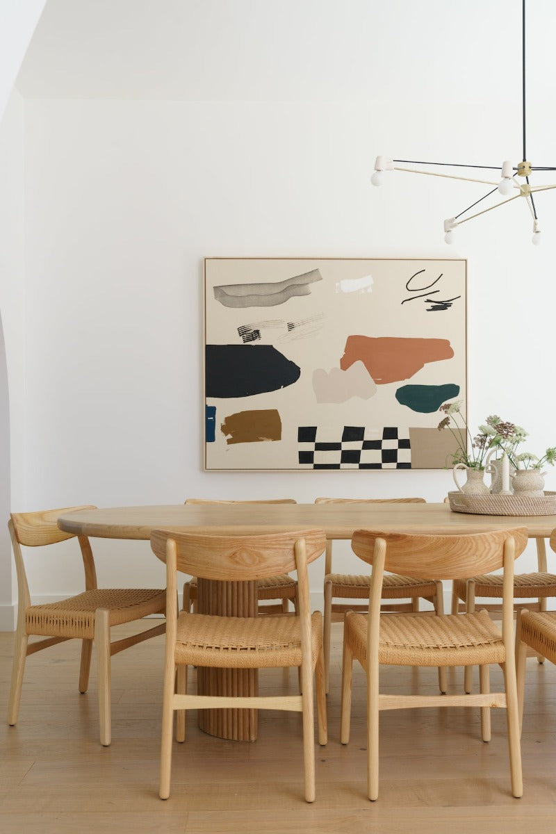 Dining area inspiration with Fika Scandinavian hardwood flooring by Stuga